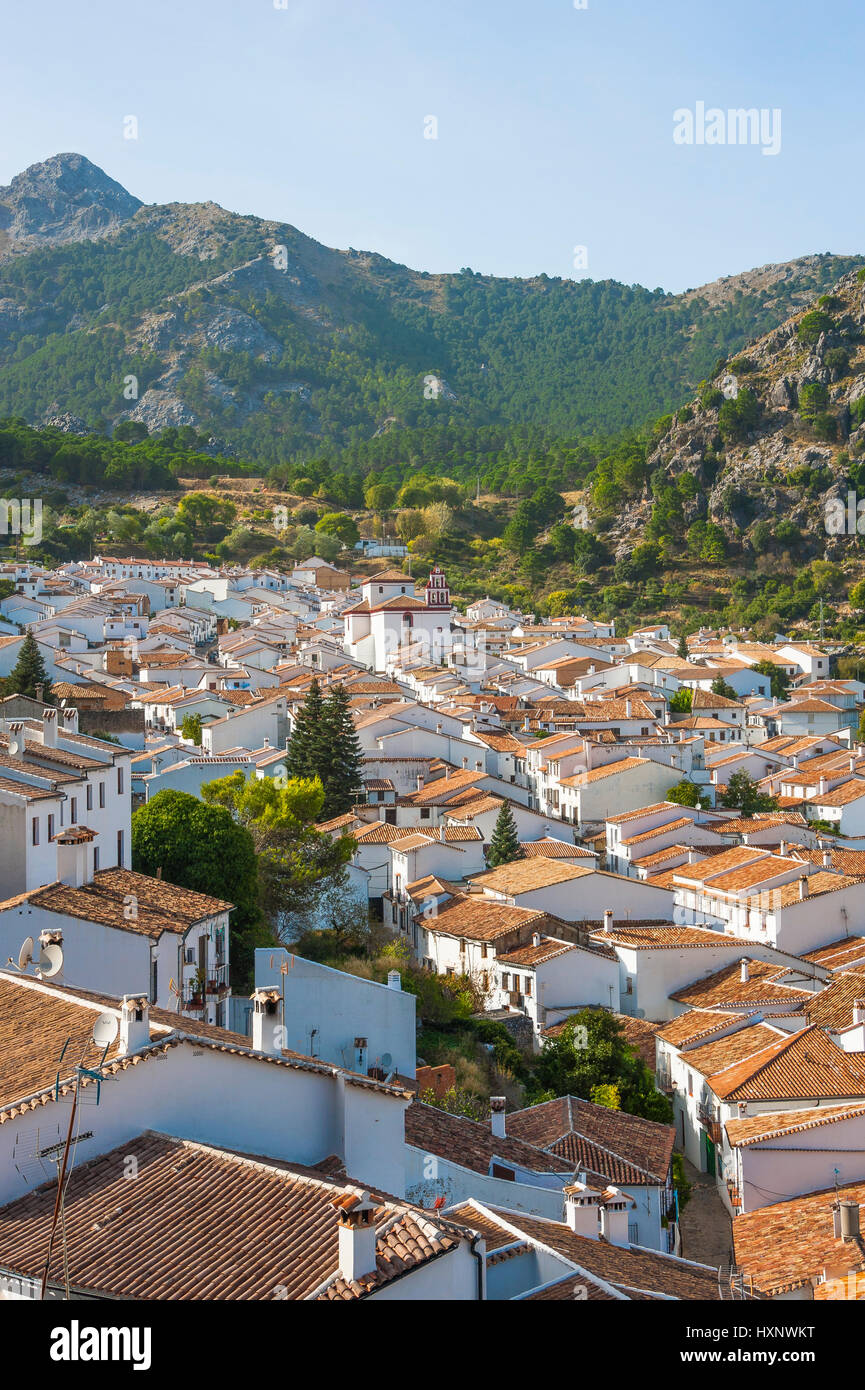 mountain village Grazalema, White Towns of Andalusia, Sierra de Grazalema Natural Park, province of Cádiz, Spain Stock Photo