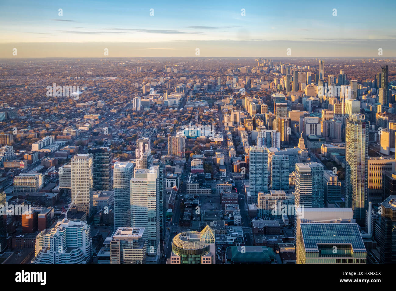 Aerial view of Toronto City - Toronto, Ontario, Canada Stock Photo