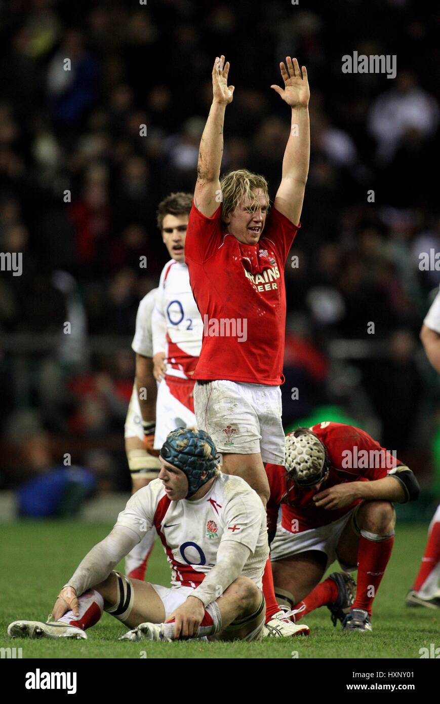 ALIX POPHAM CELEBRATES ENGLAND V WALES TWICKENHAM LONDON ENGLAND 02