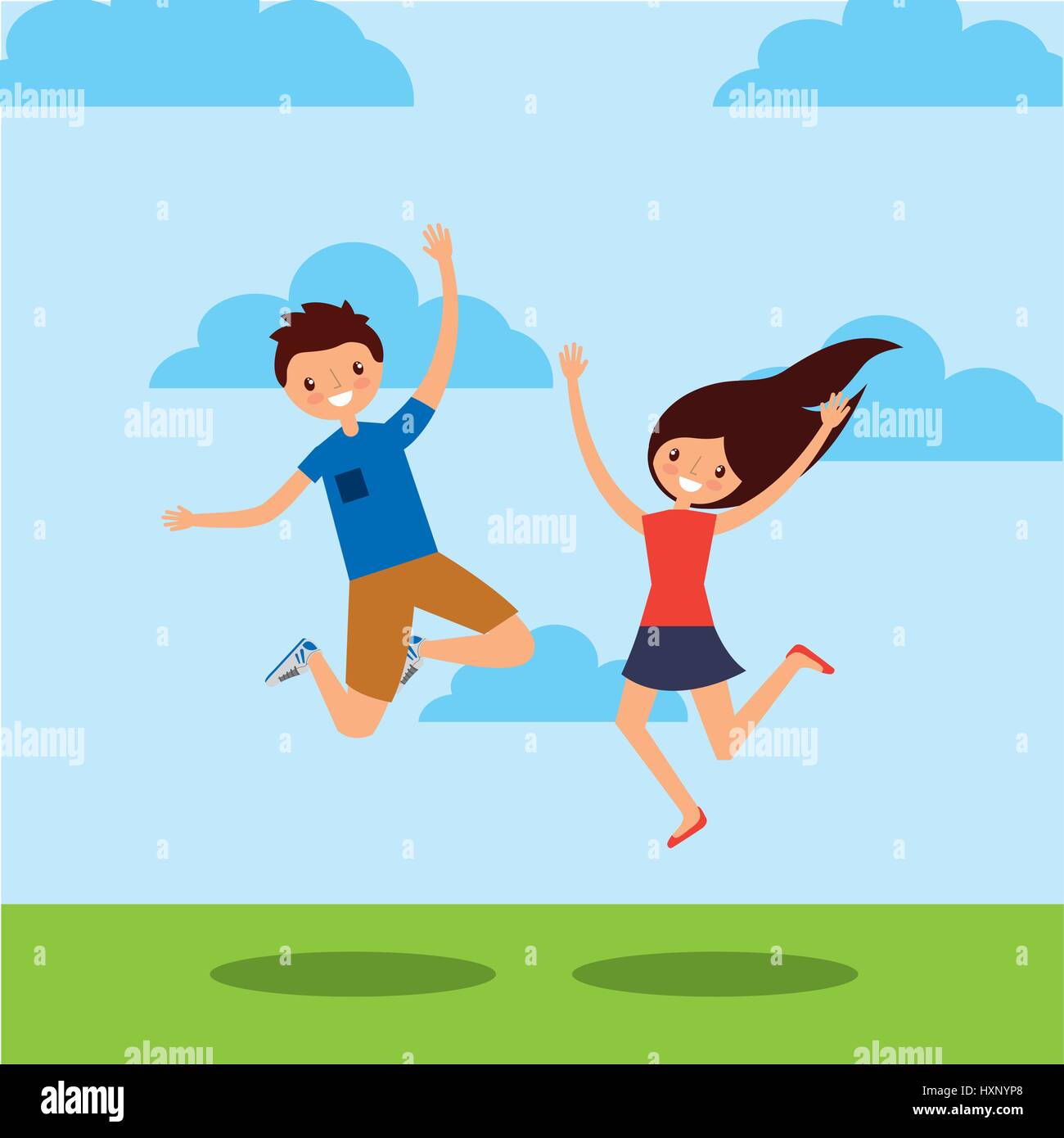 people having fun design Stock Vector