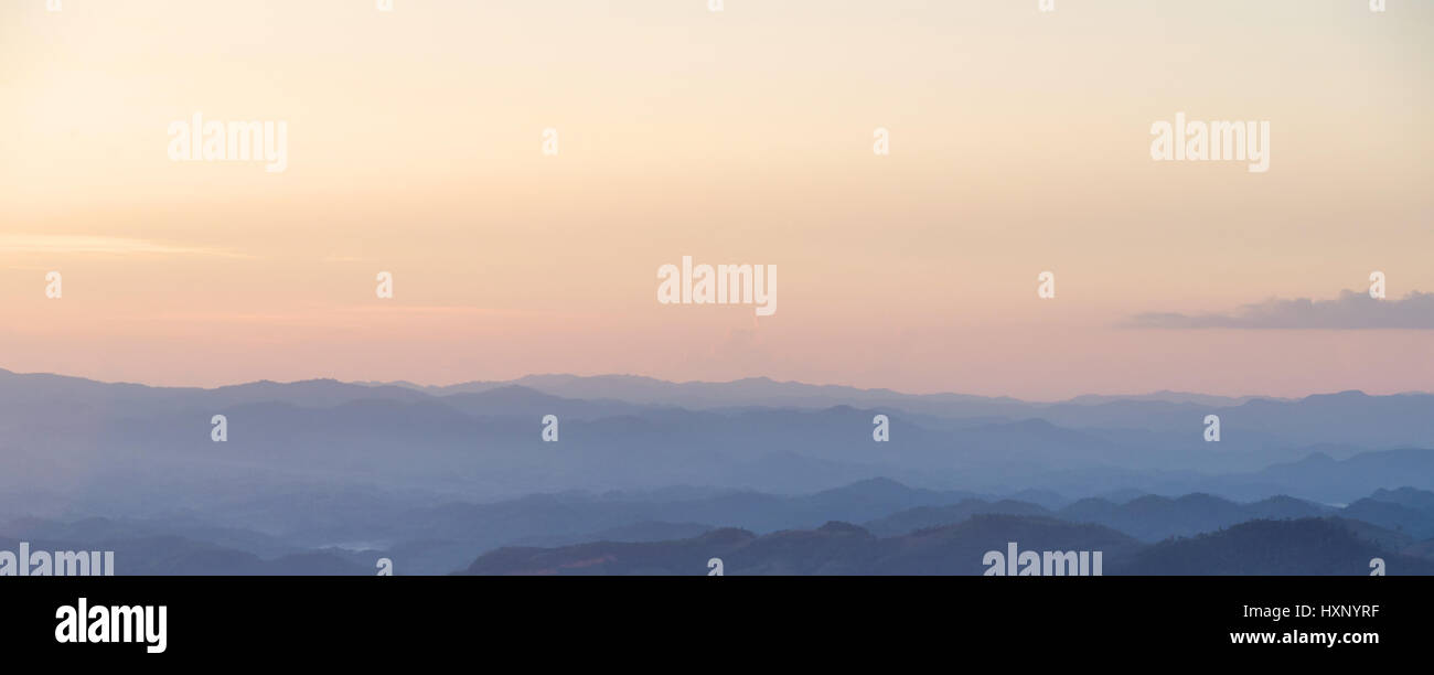 Summer misty evening mountain hi-res stock photography and images - Alamy