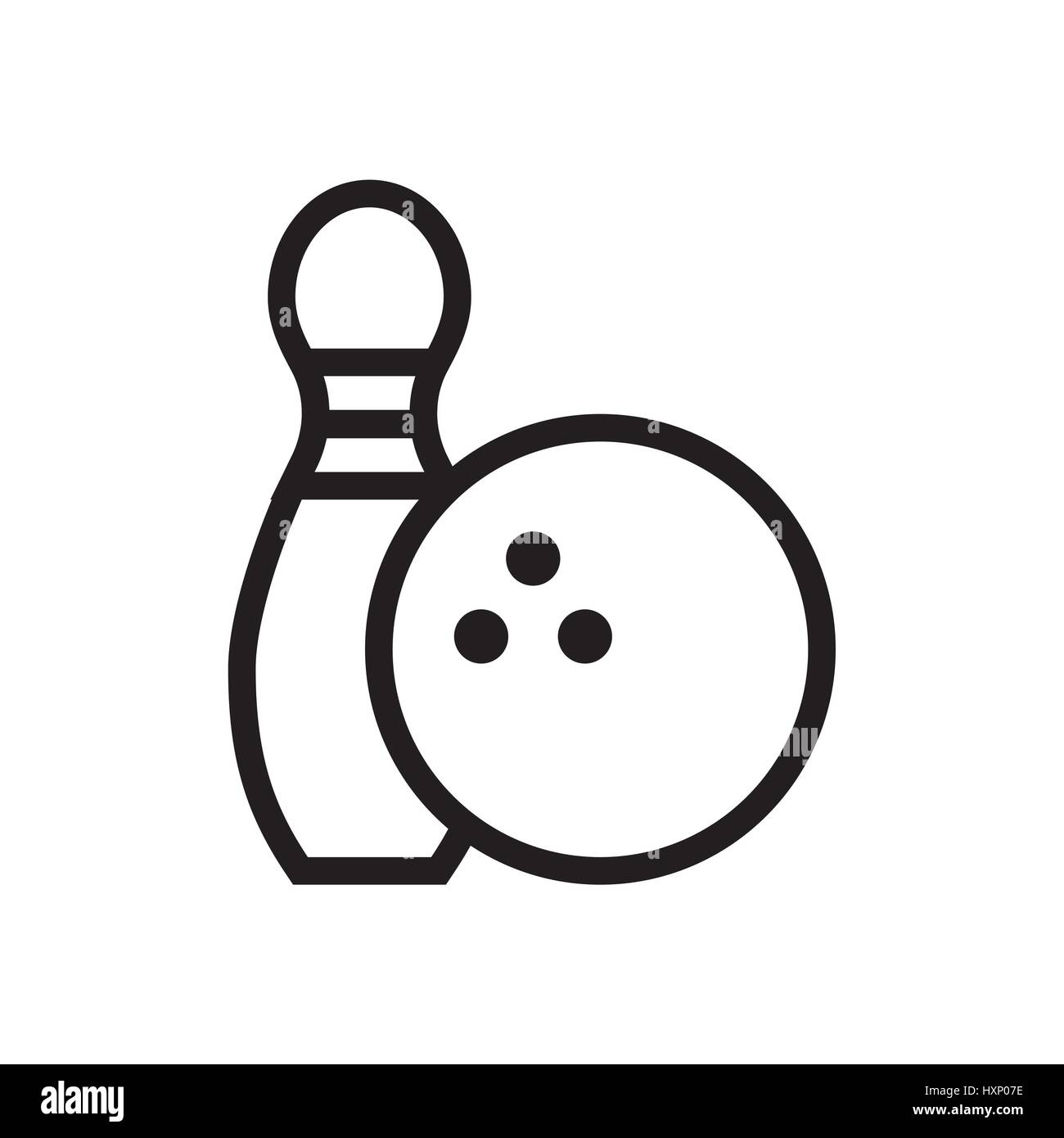 bowling pin and ball icon Stock Vector Image & Art Alamy