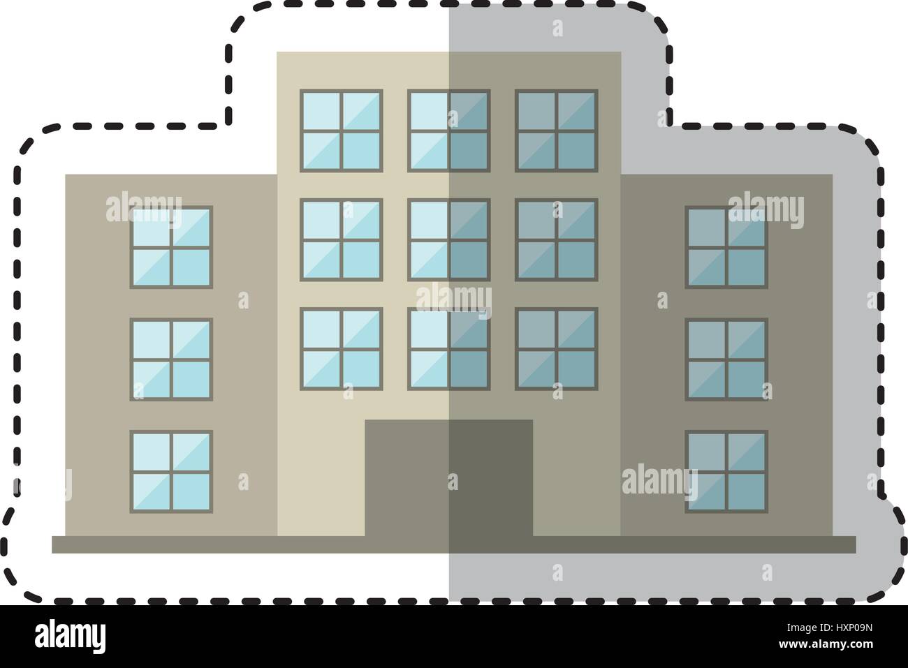 building exterior front isolated icon Stock Vector Image & Art - Alamy