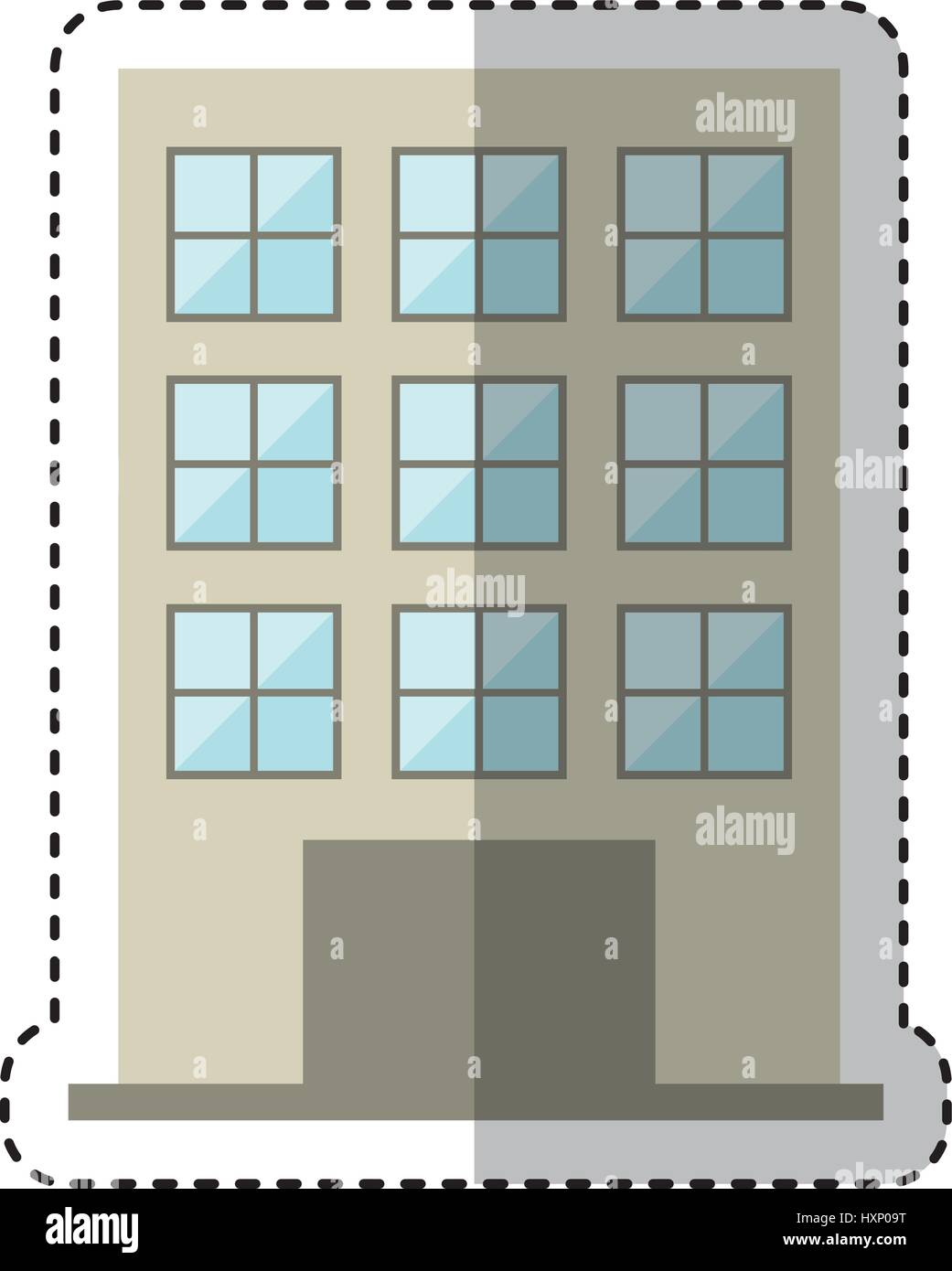 City street front concrete residential building Stock Vector Images - Alamy