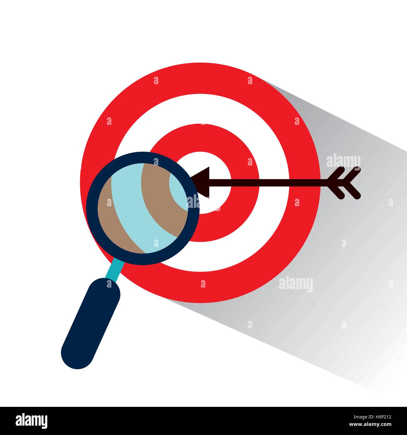 target with magnifying glass Stock Vector Image & Art Alamy