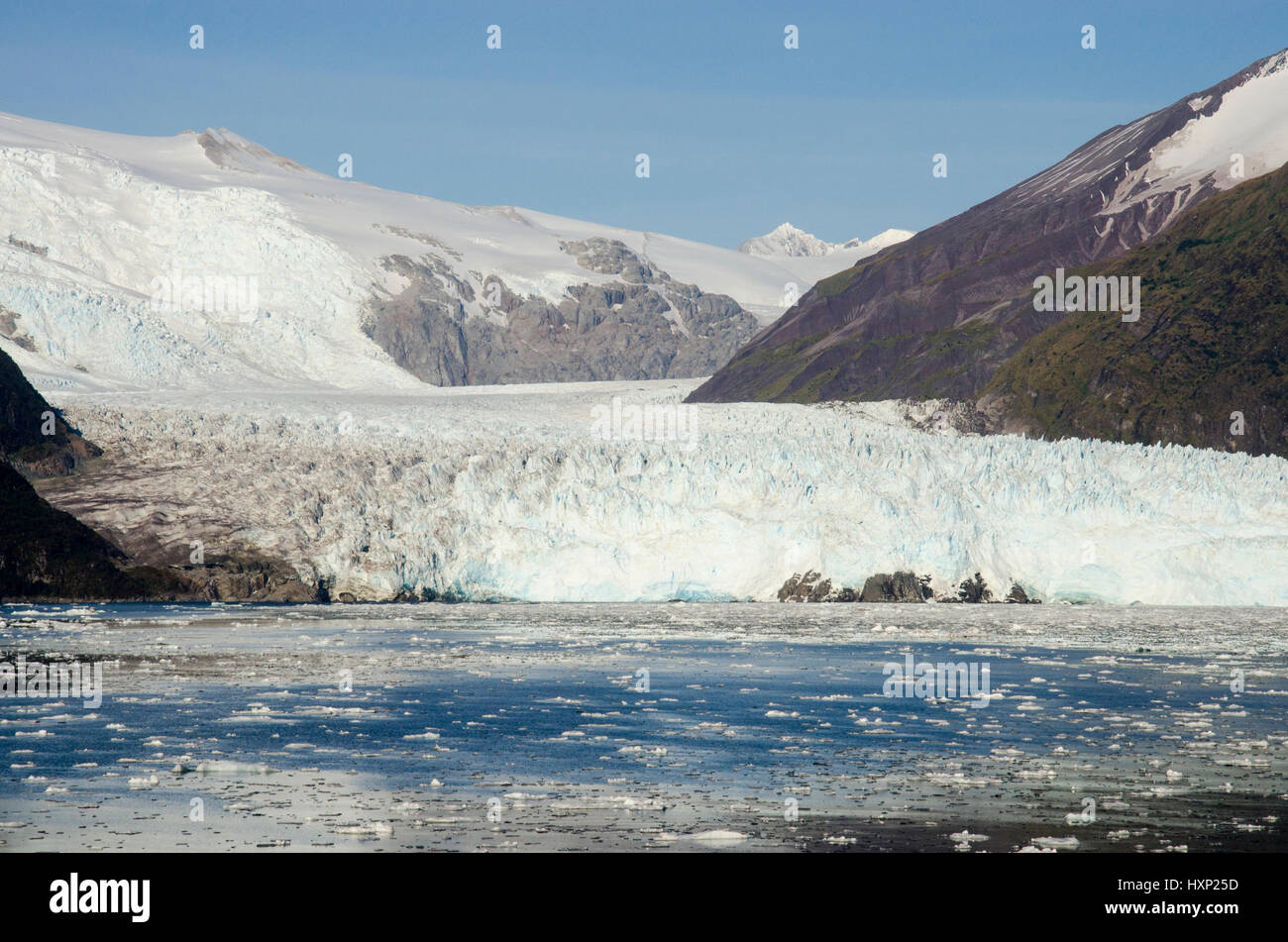 Chile - Amalia Glacier On The Edge Of The Sarmiento Channel - Skua Glacier - Bernardo O'Higgins National Park Stock Photo