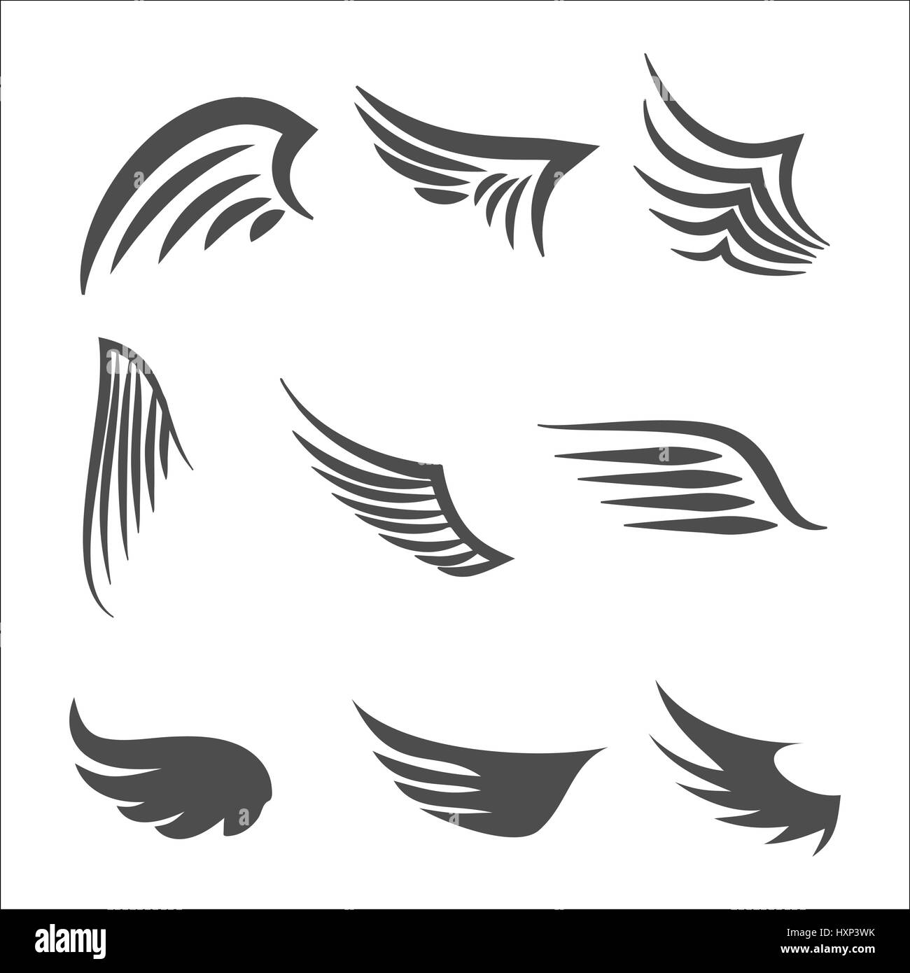 Set of Wings Stock Vector Image & Art - Alamy