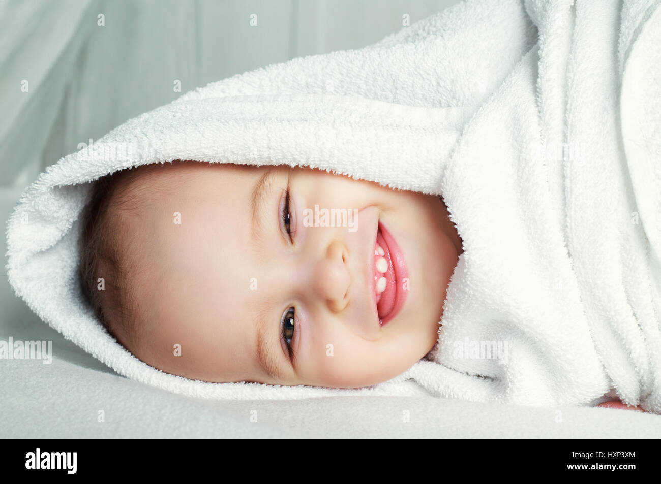 Baby girl wearing diapers in hires stock photography and images Alamy