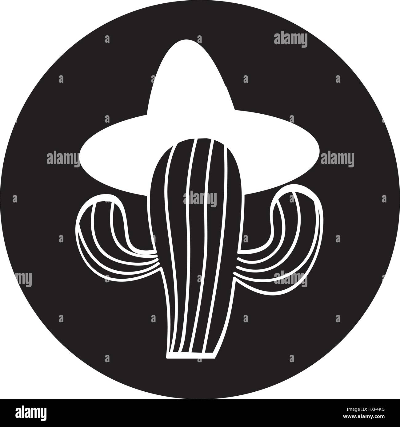 mexican cactus with hat isolated icon Stock Vector Image & Art - Alamy