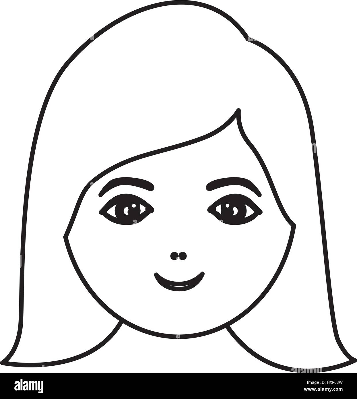 Lady Face Outline High Resolution Stock Photography and Images - Alamy