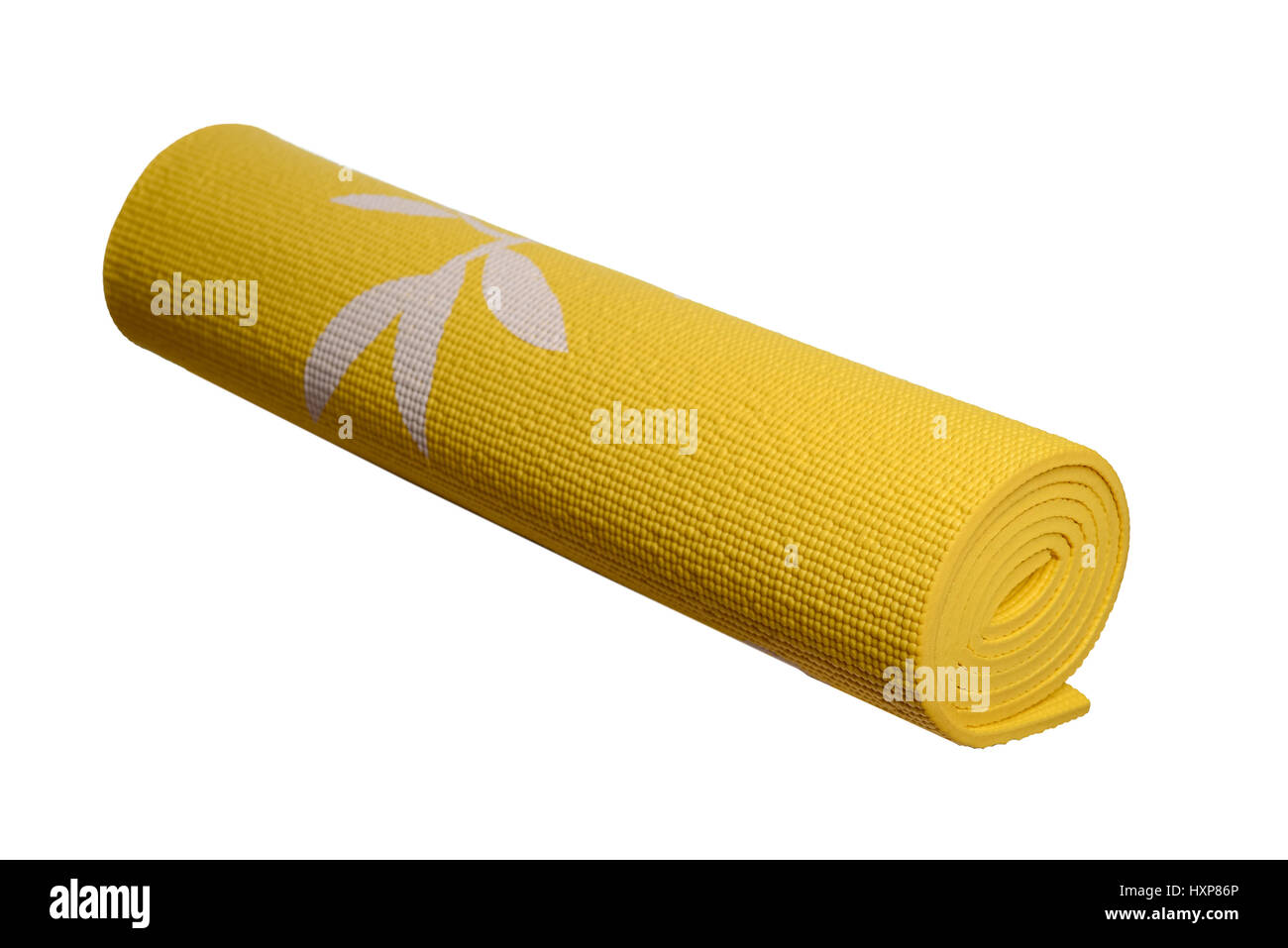 yellow yoga mat on a white background ,isolated Stock Photo Alamy