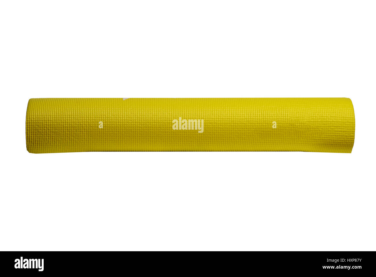 yellow yoga mat on a white background ,isolated Stock Photo Alamy