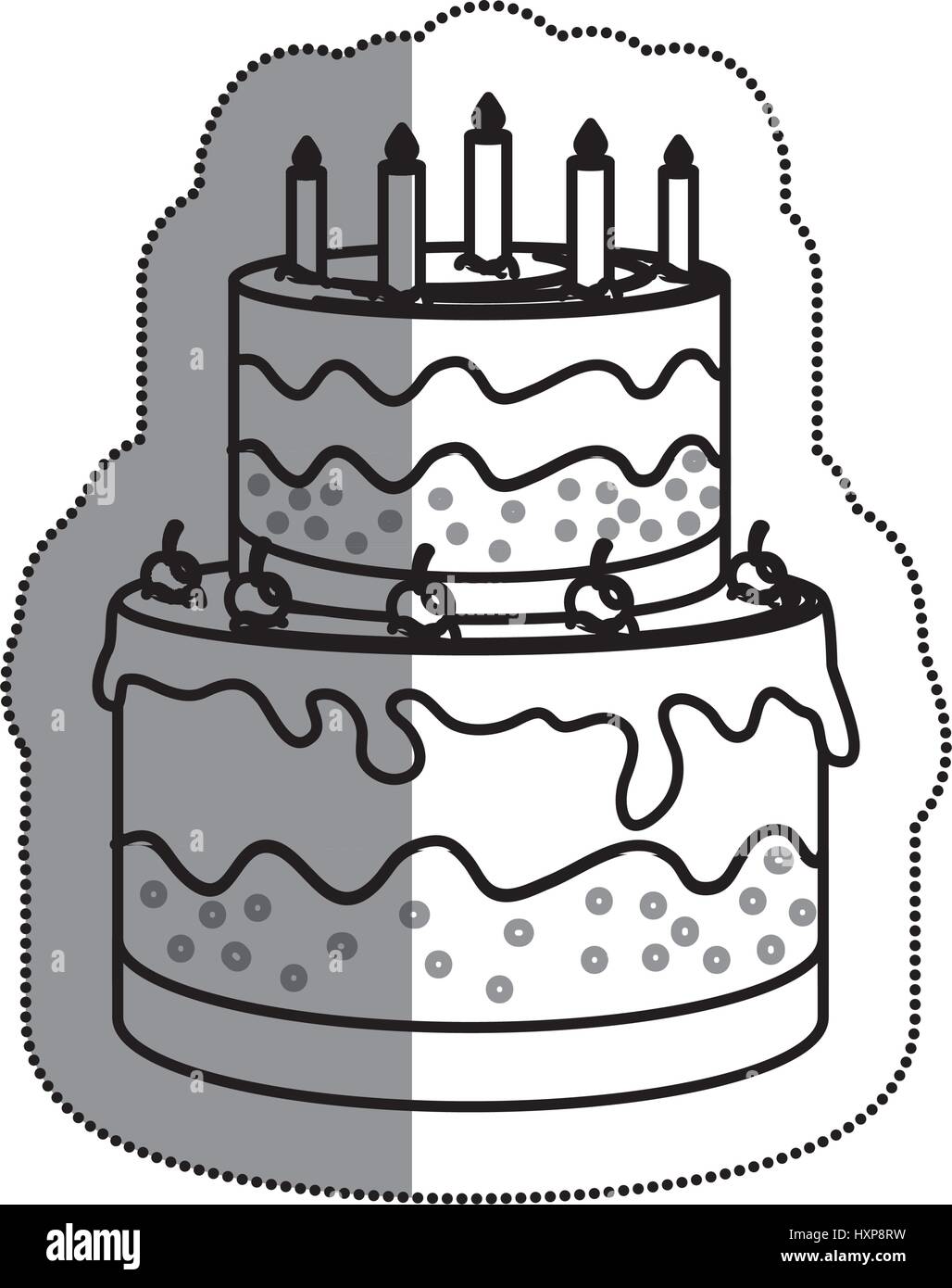 sweet cake delicious icon Stock Vector Image & Art - Alamy