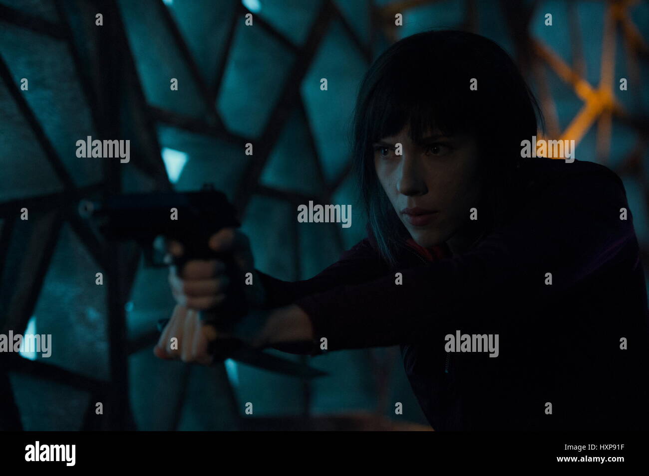 RELEASE DATE: March 31, 2017 TITLE: Ghost in the Shell STUDIO: DreamWorks DIRECTOR: Rupert Sanders PLOT: In the near future, Major is the first of her kind: A human saved from a terrible crash, who is cyber-enhanced to be a perfect soldier devoted to stopping the world's most dangerous criminals STARRING: Scarlett Johansson as Major. (Credit: © DreamWorks/Entertainment Pictures/ZUMAPRESS.com) Stock Photo