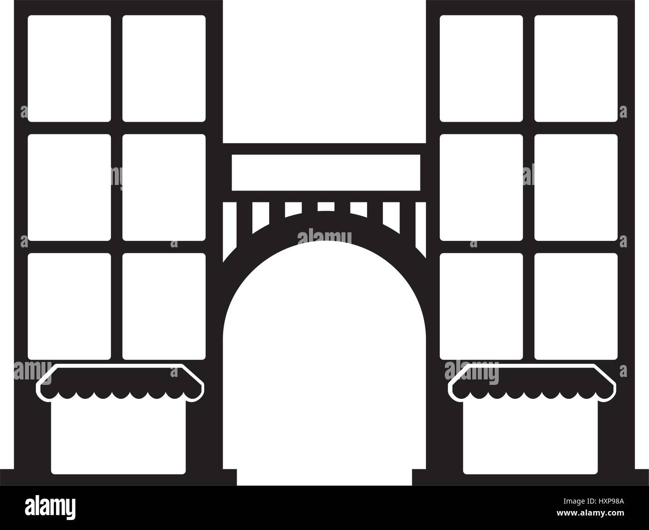 City street front concrete residential building Stock Vector Images - Alamy
