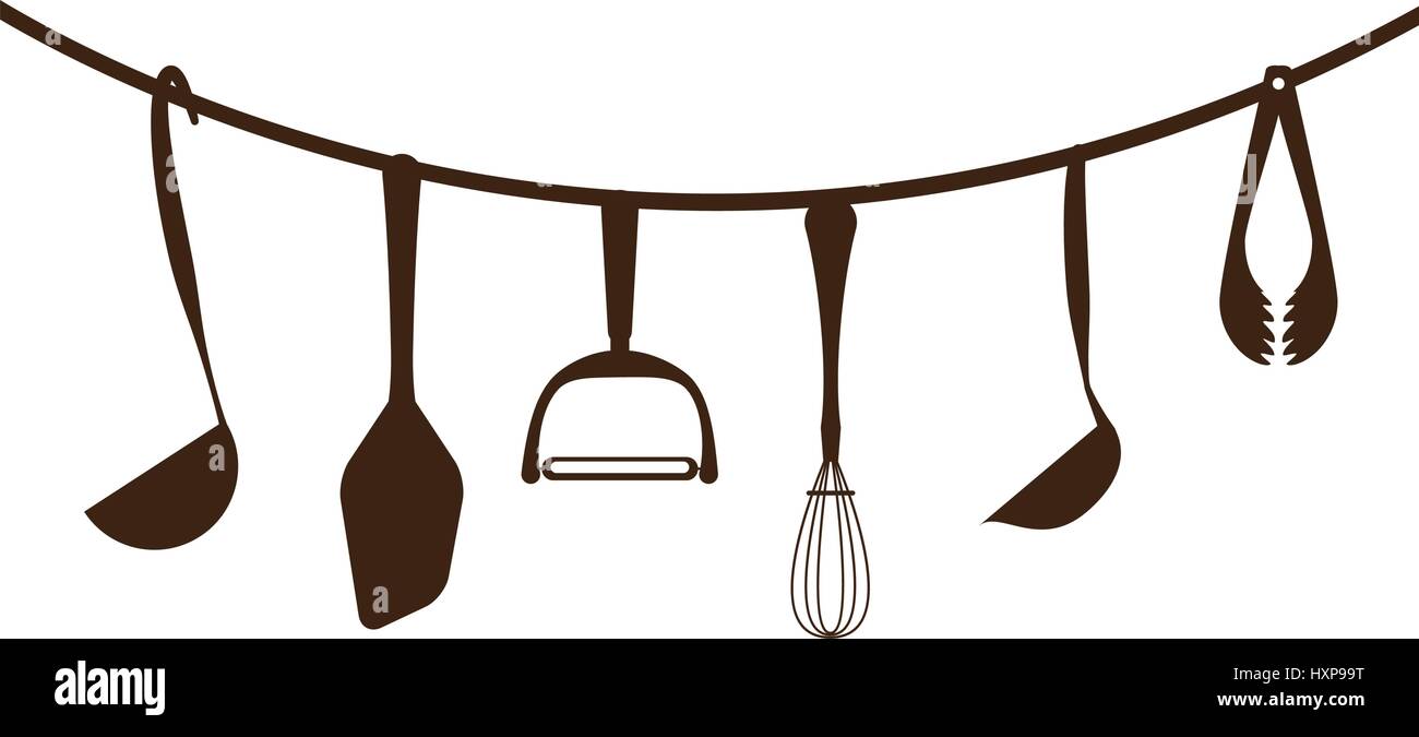 kitchen cutlery tools icons Stock Vector Image & Art - Alamy