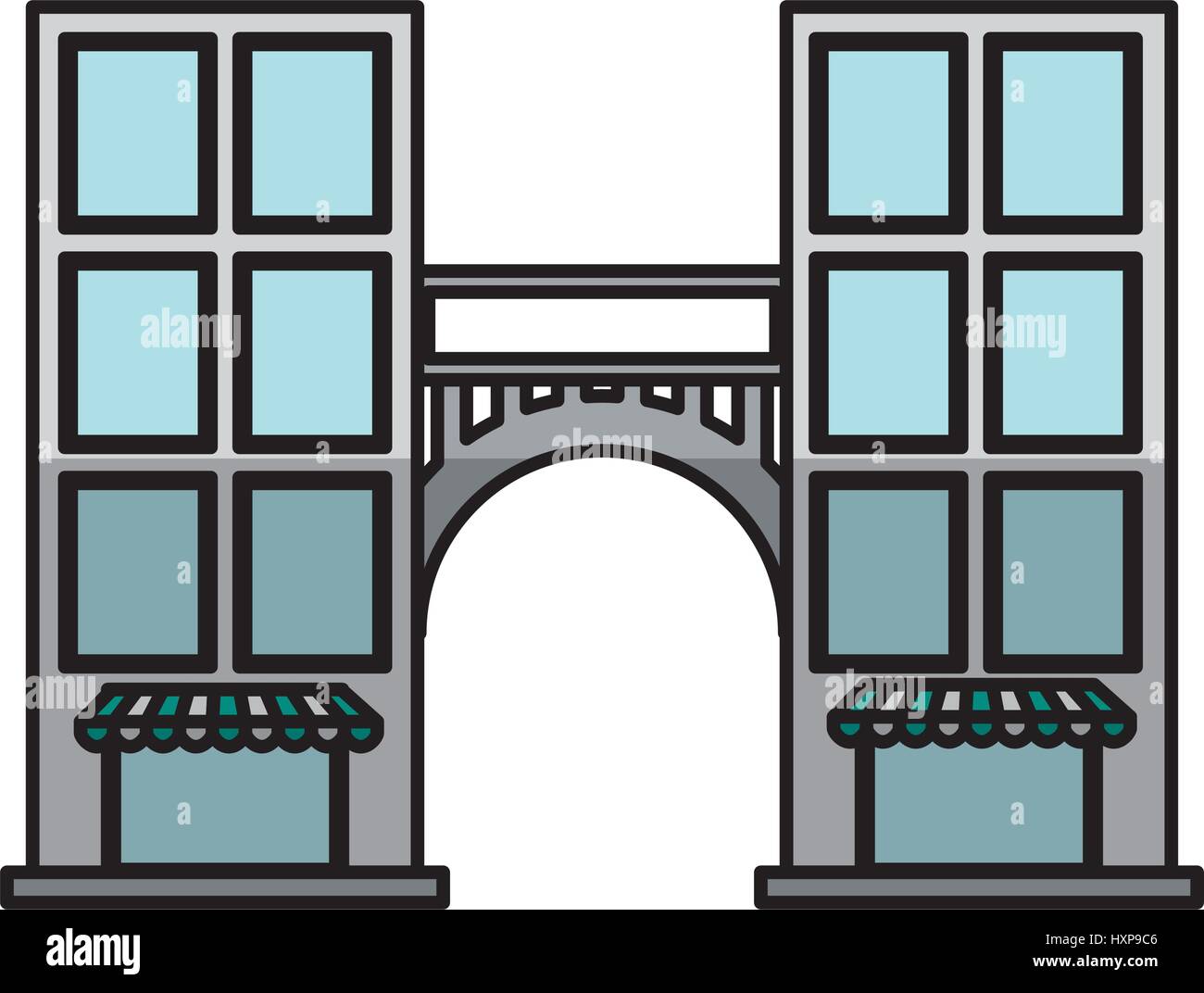 City street front concrete residential building Stock Vector Images - Alamy