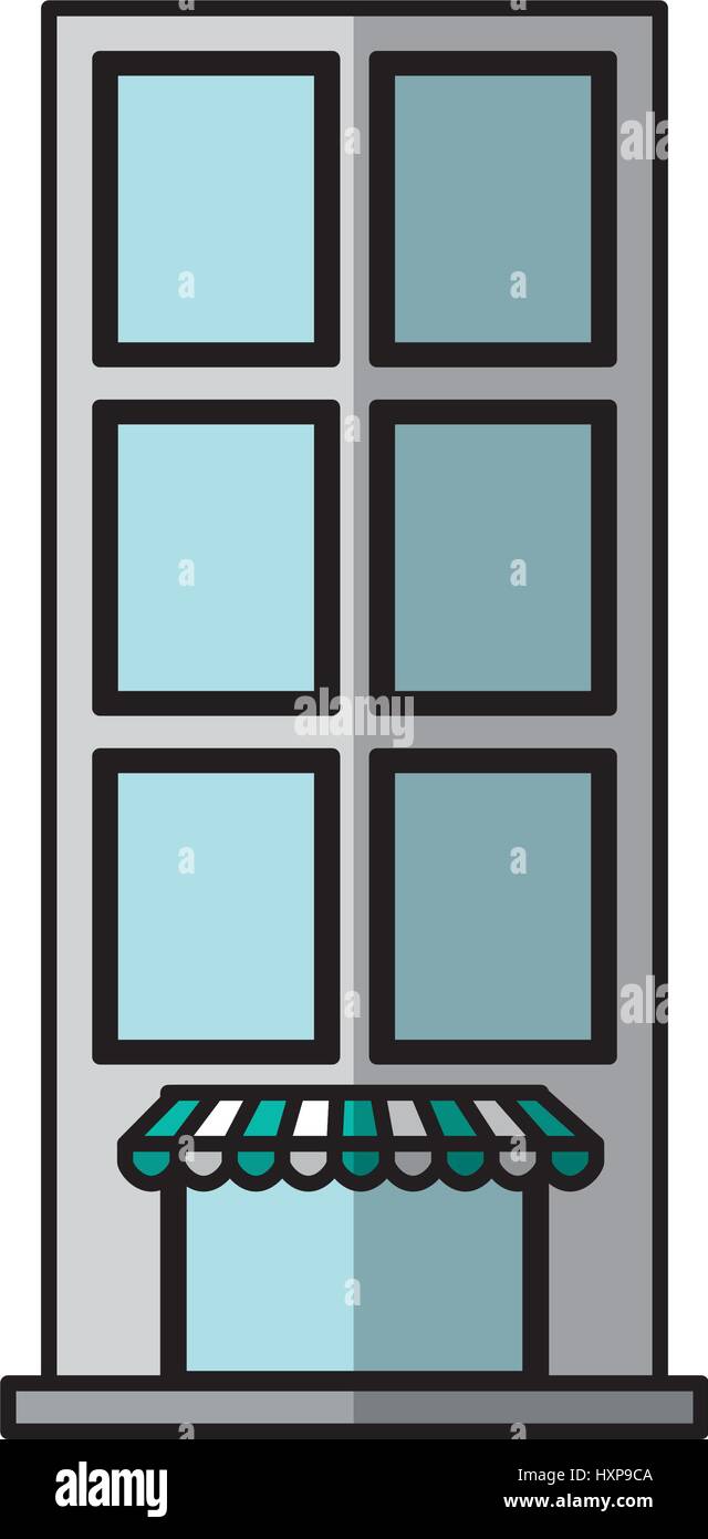 City street front concrete residential building Stock Vector Images - Alamy