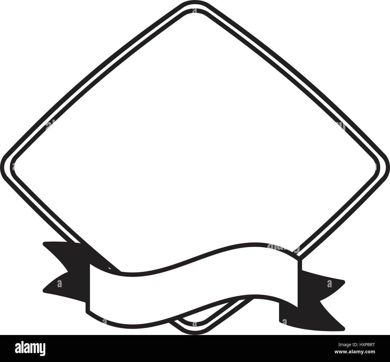 frame seal with ribbon isolated icon vector illustration design Stock ...