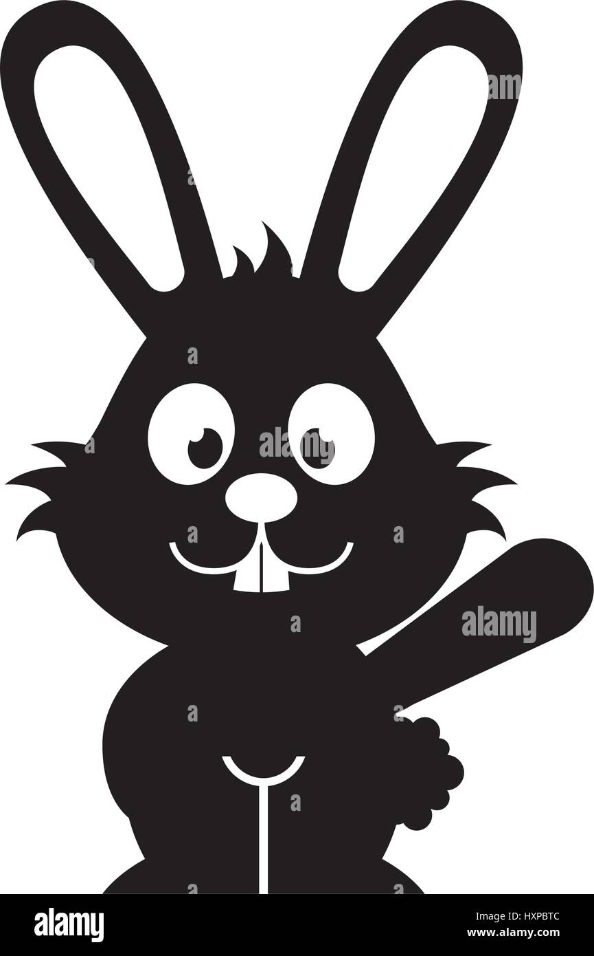 cute rabbit character icon vector illustration design Stock Vector ...