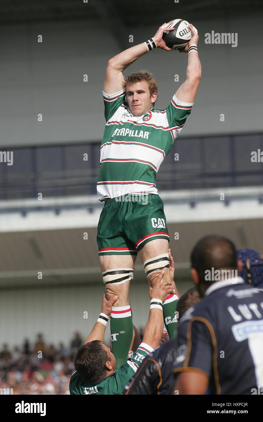 TOM CROFT LEICESTER TIGERS RU SIXWAYS STADIUM WORCESTER ENGLAND 20 ...
