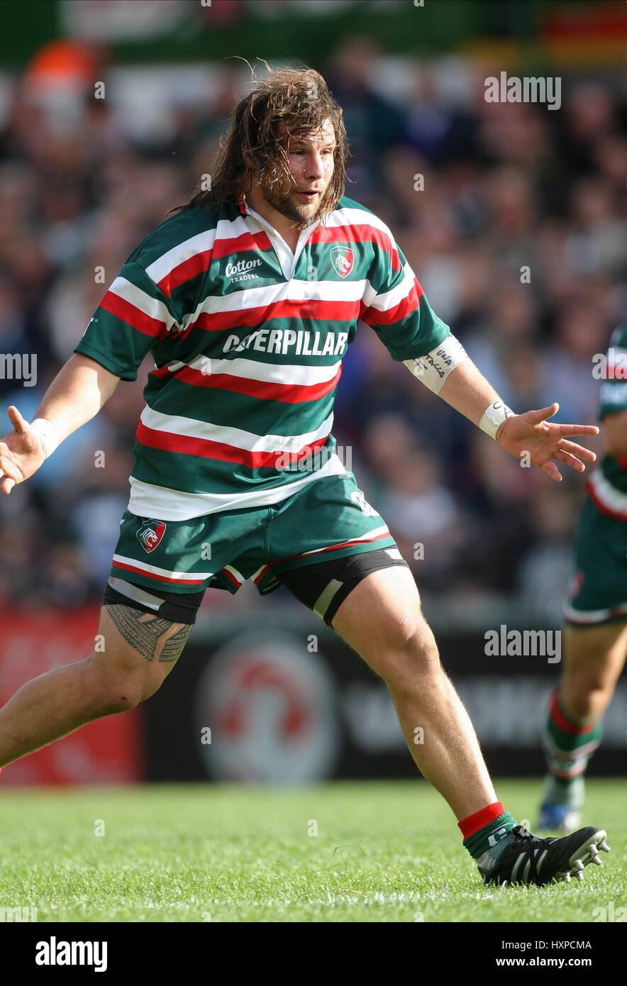 MARTIN CASTROGIOVANNI LEICESTER TIGERS RU WELFORD ROAD LEICESTER ENGLAND 03 October 2009 Stock Photo