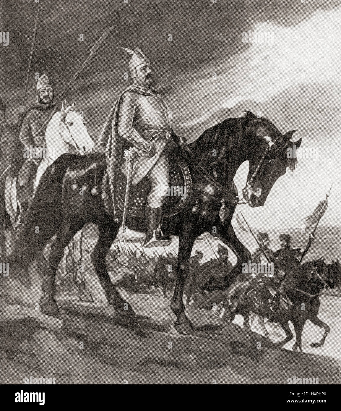 Krum, Khan of Bulgaria, from c. 803–814.  From Hutchinson's History of the Nations, published 1915. Stock Photo