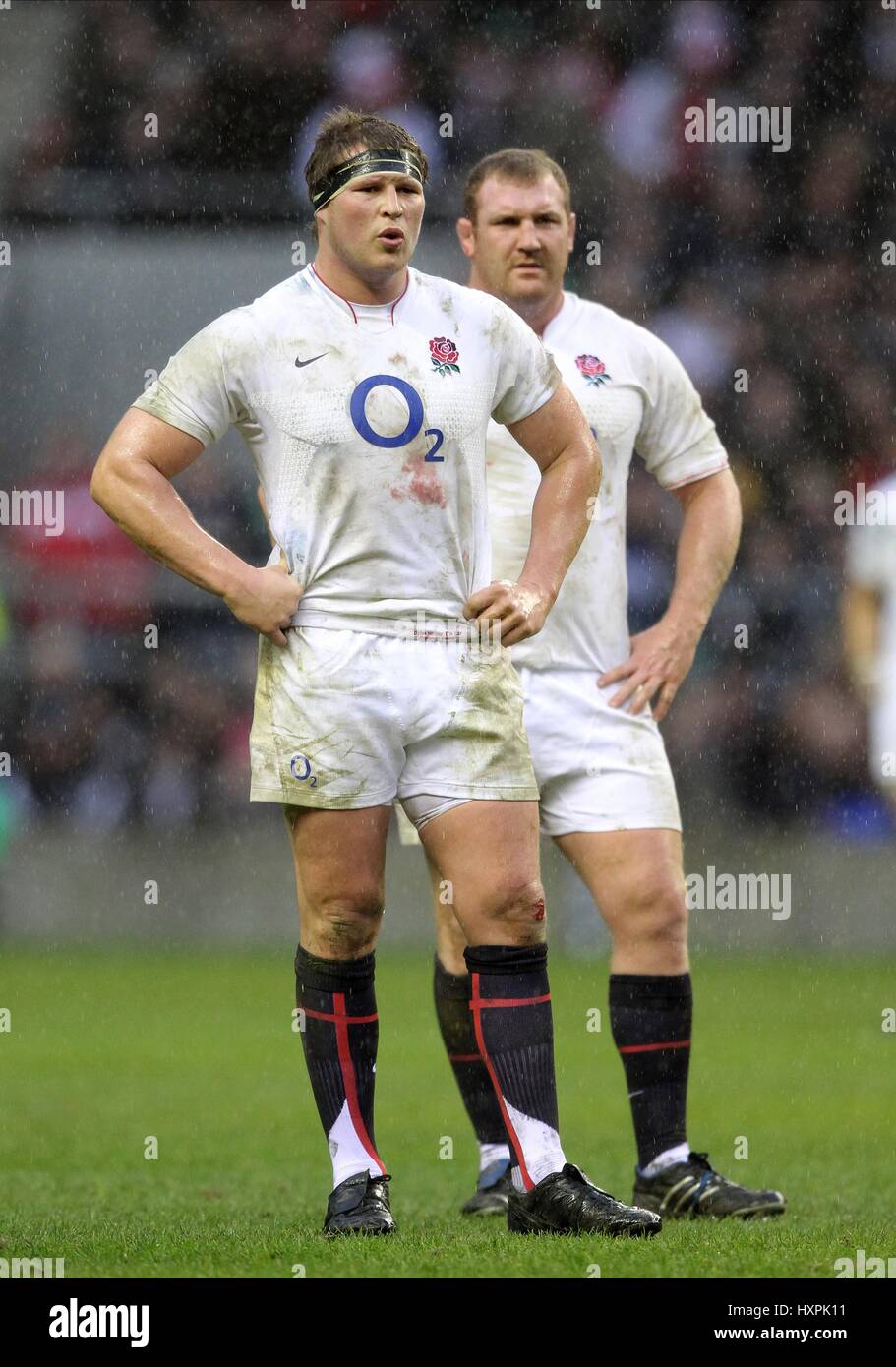 Tim Hartley Rugby DYLAN HARTLEY & TIM PAYNE ENGLAND V IRELAND TWICKENHAM MIDDLESEX ...