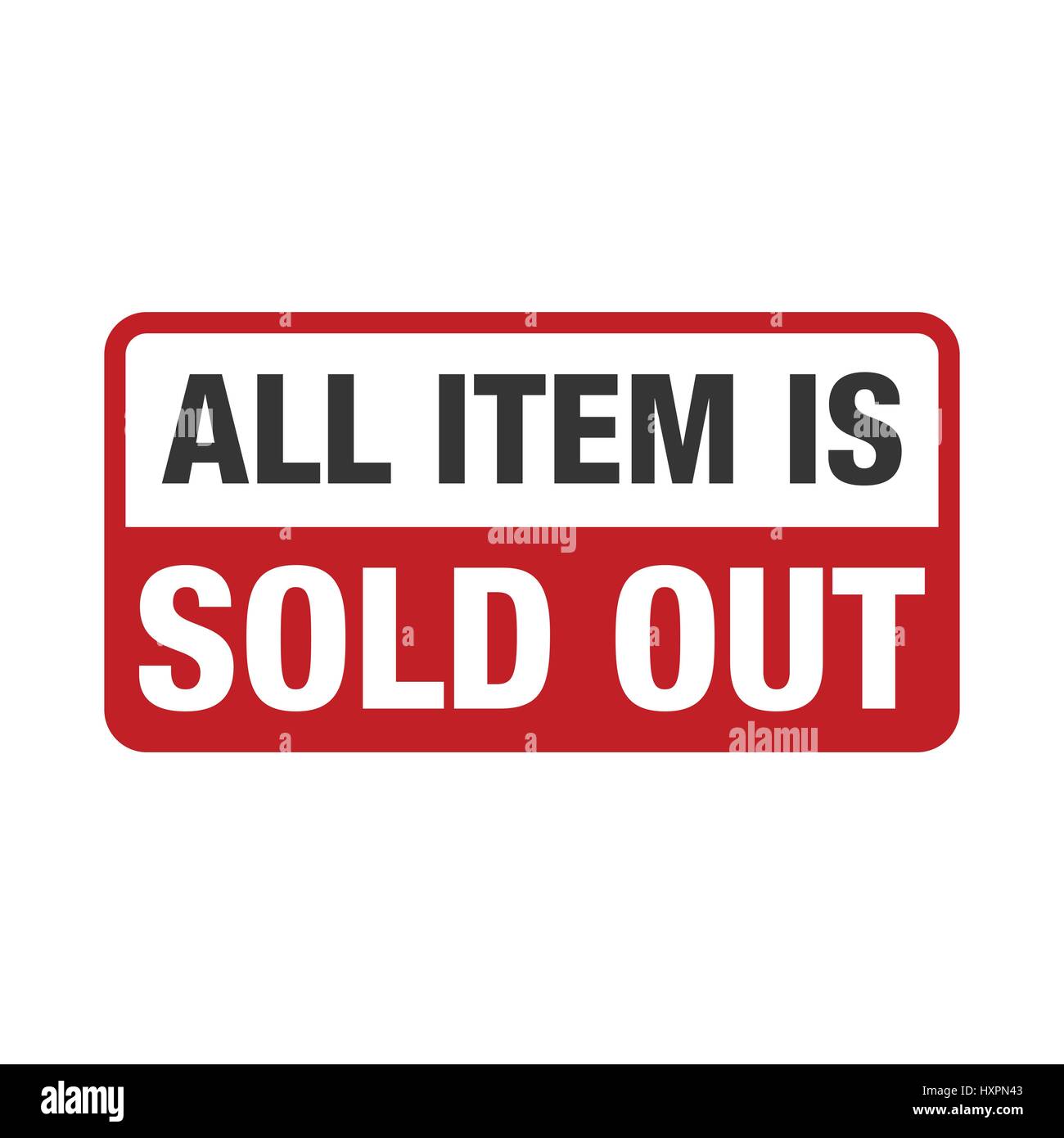 Sold Out design concept, vector illustration, Store sign Stock Vector