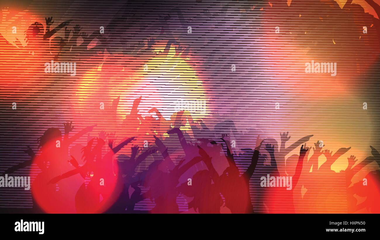 Abstract Digital Glitch Party Poster Background - Vector Illustration Stock Vector