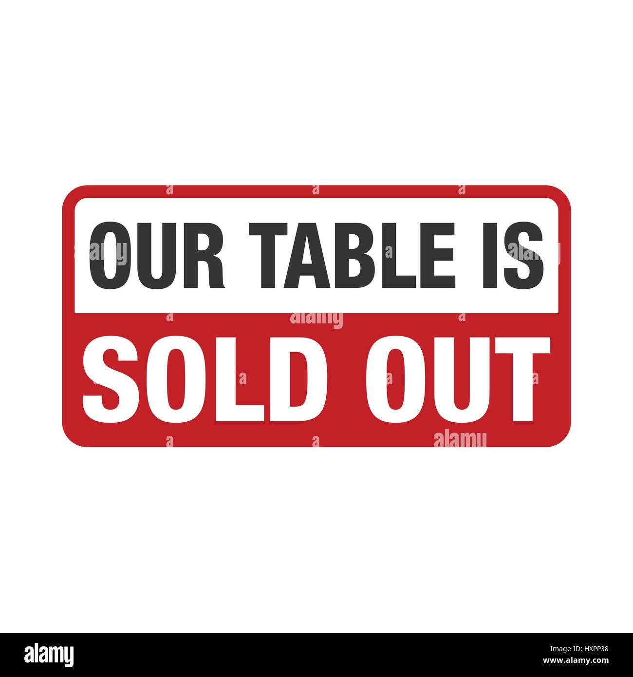 Sold Out design concept, vector illustration, Store sign Stock Vector