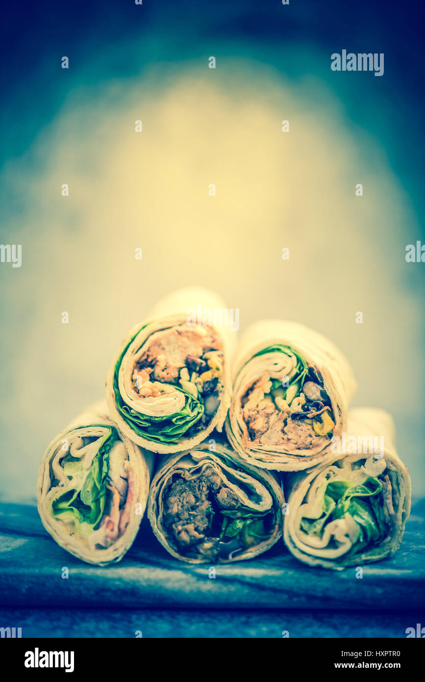 healthy wraps sandwich, mexican food Stock Photo - Alamy