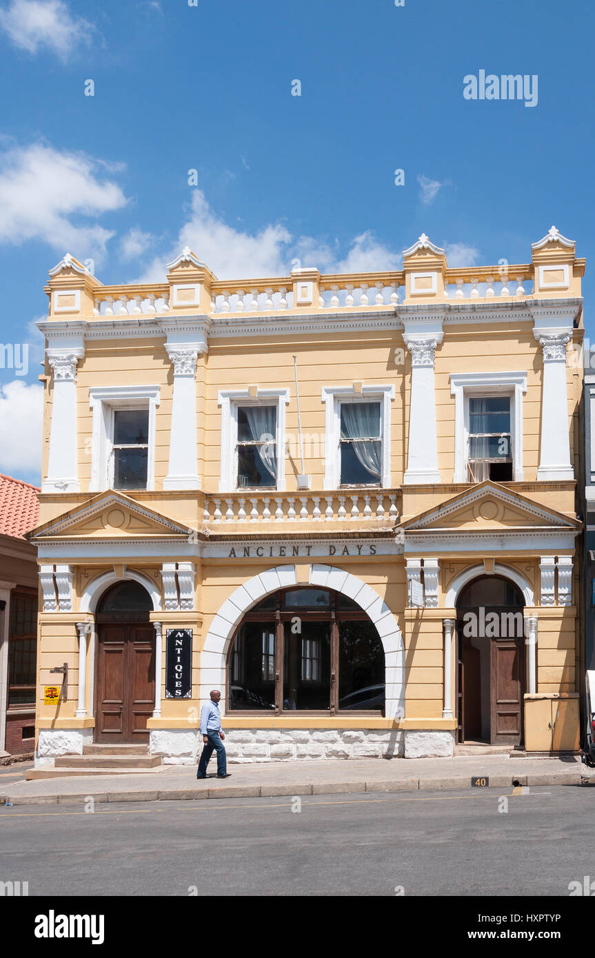 Colonial building facade, Ueckermann Street, Heidelberg, Gauteng Province, Republic of South Africa Stock Photo