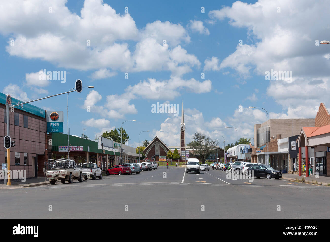 Warden Street, Harrismith, Free State Province, Republic of South Africa Stock Photo