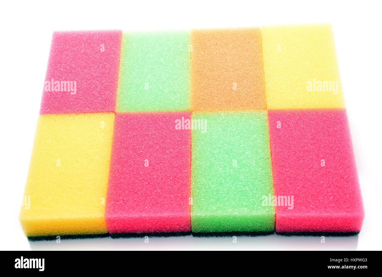 Cleaning sponges. Isolated on white background Stock Photo - Alamy