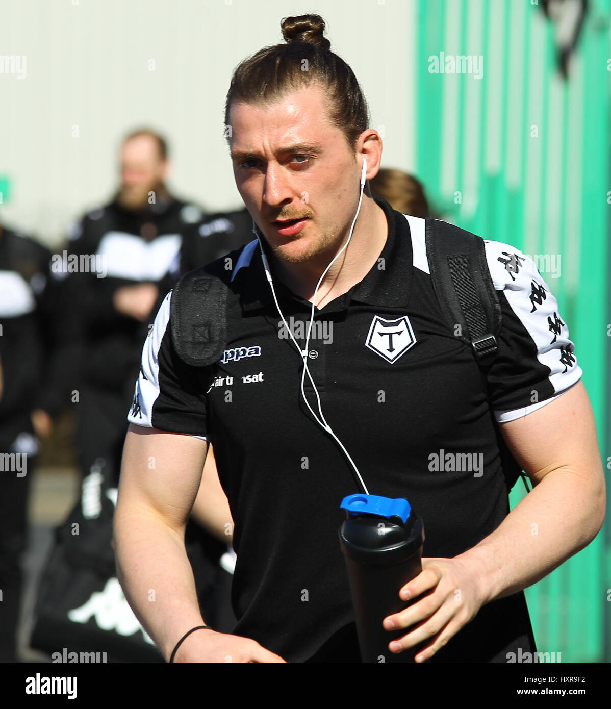 Andrew Dixon of Toronto Wolfpack Rugby League ahead of Keighley Cougars vs Toronto Wolfpack during the Kingstone Press League One clash at Cougar Park, Keighley , West Yorkshire,   Picture by Stephen Gaunt/Touchlinepics.com/Alamy Live News Stock Photo