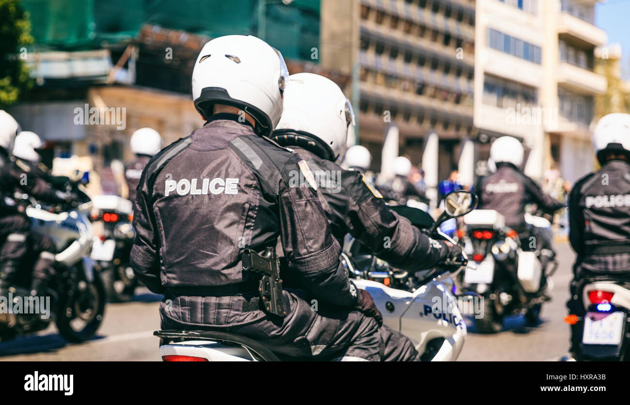 Police bike patrol parade hi-res stock photography and images - Alamy