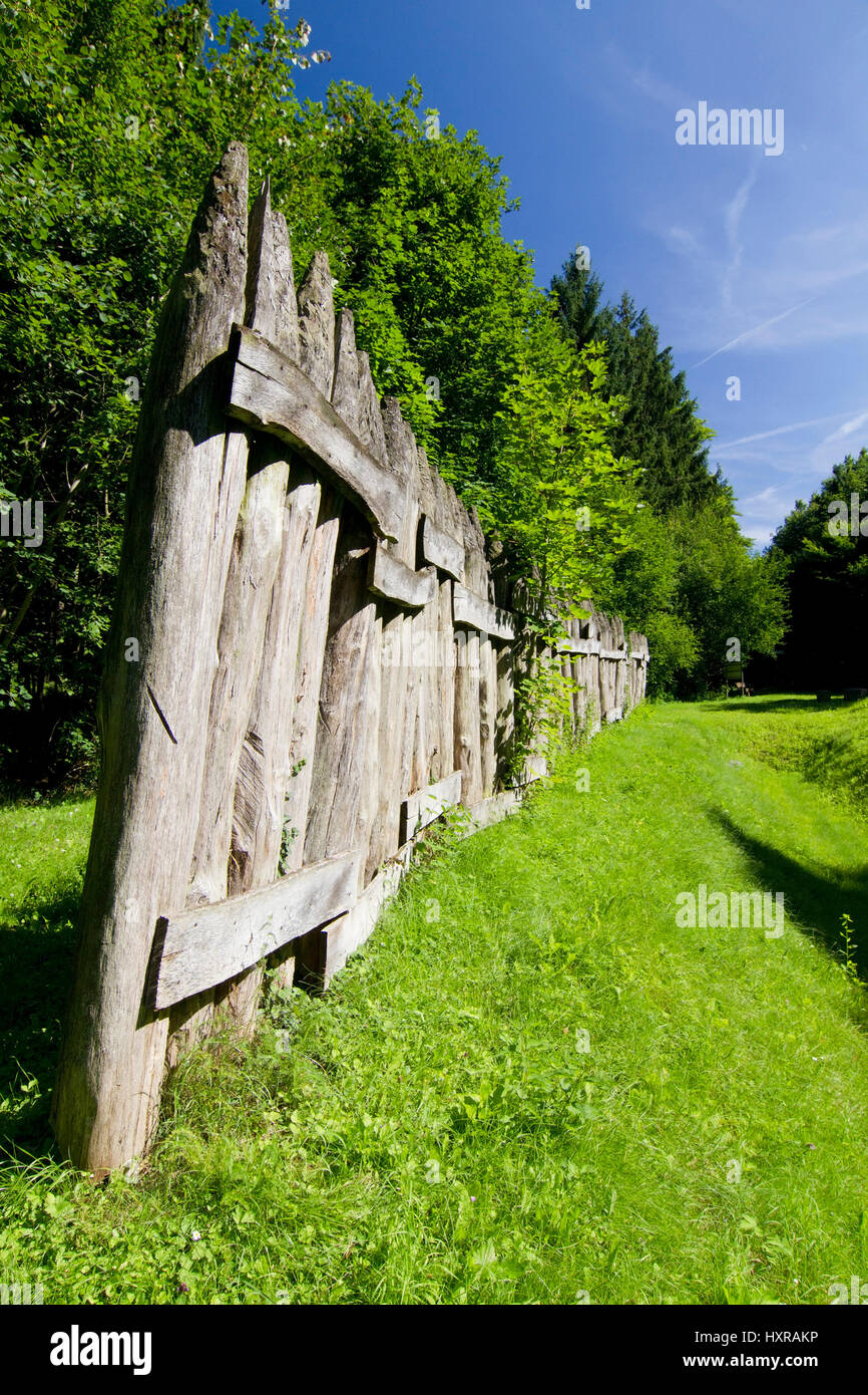 Germany, Hessen, grove Limes, Limeswall, Deutschland,Hessen,Limeshain