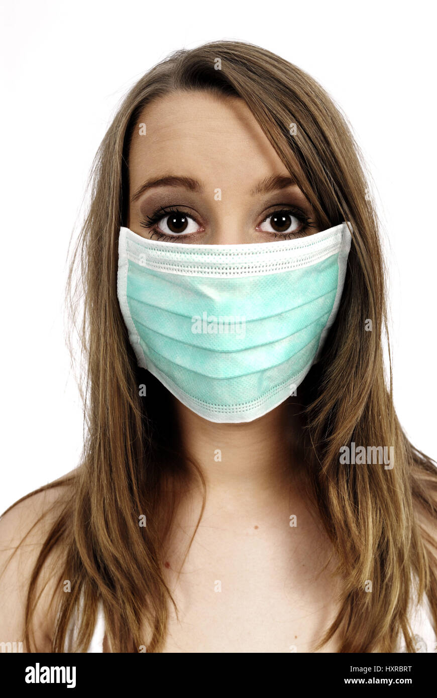 Woman with mask, pork influenza, Frau mit Mundschutz, Schweinegrippe Stock  Photo - Alamy