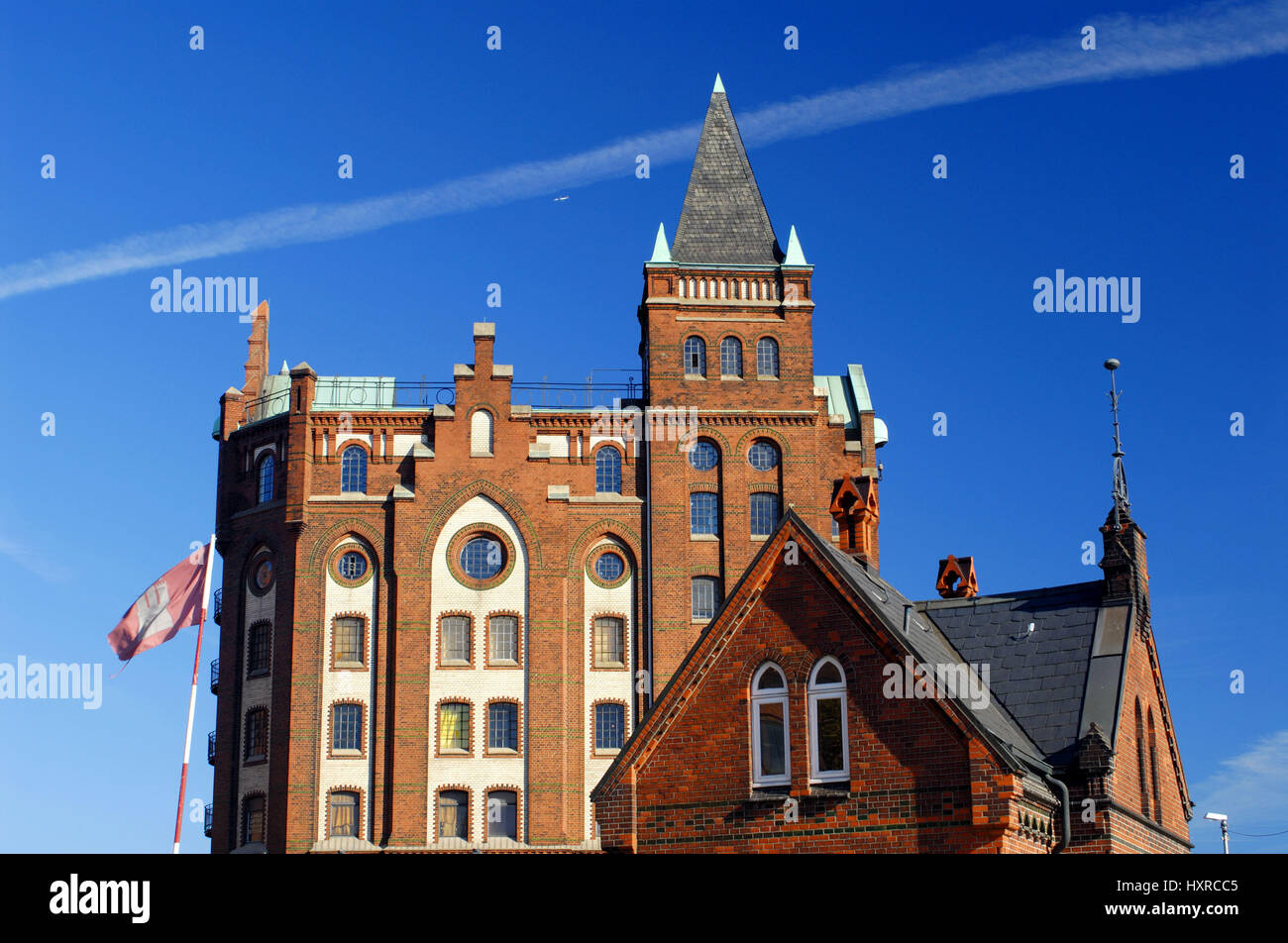 Germany, Hamburg, hamburger, memory town, historical, historical, building, house, houses, brick building, brick buildings, brick buildings, memory bl Stock Photo