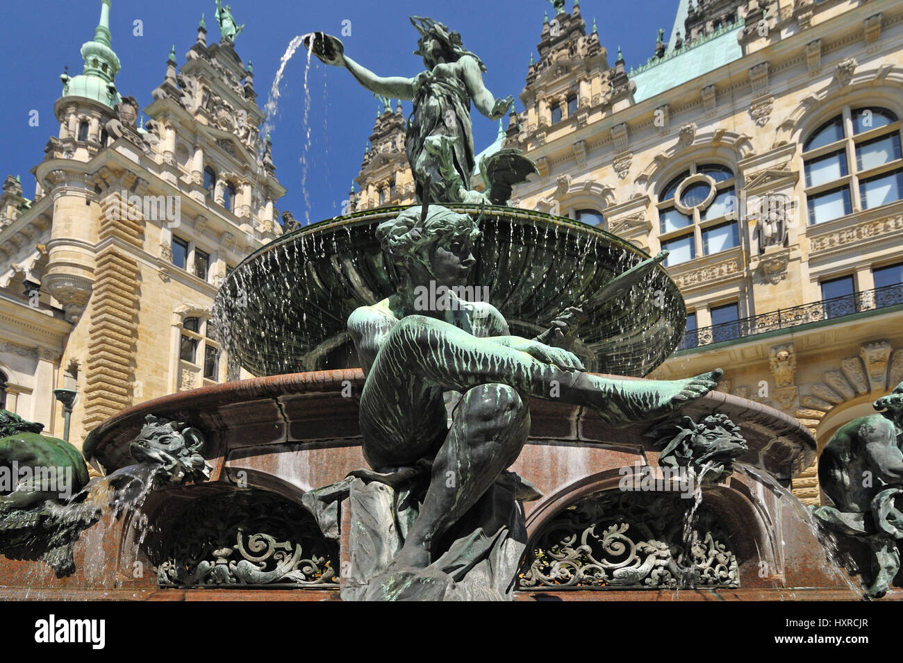 Hamburg, Germany, Europe, town, towns, Gro? town, Gro? towns, day, during the day, more historically, historical, building, city hall, city halls, ham Stock Photo