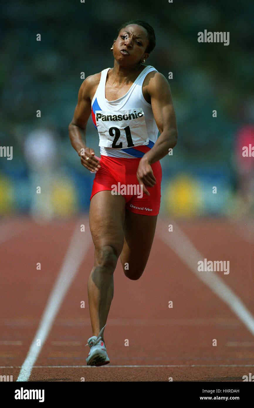 SIMMONE JACOBS 200 METRES 02 July 1992 Stock Photo - Alamy