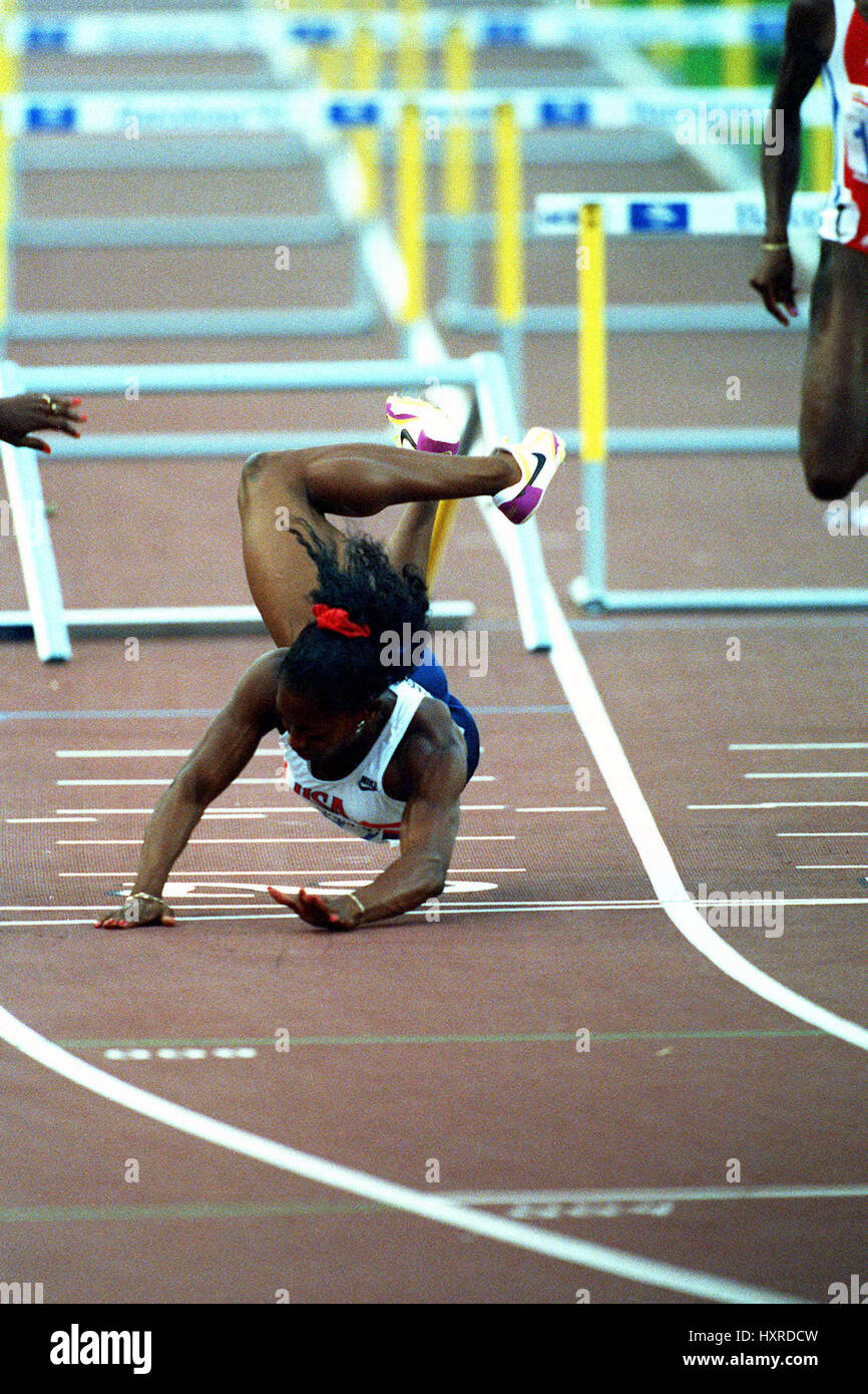 GAIL DEVERS 0LYMPIC 100 M HURDLES FINAL 14 August 1992 Stock Photo