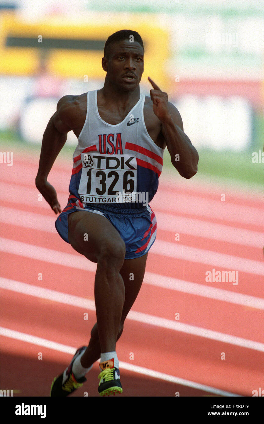 DENNIS MITCHELL 100 METRES 26 August 1993 Stock Photo Alamy