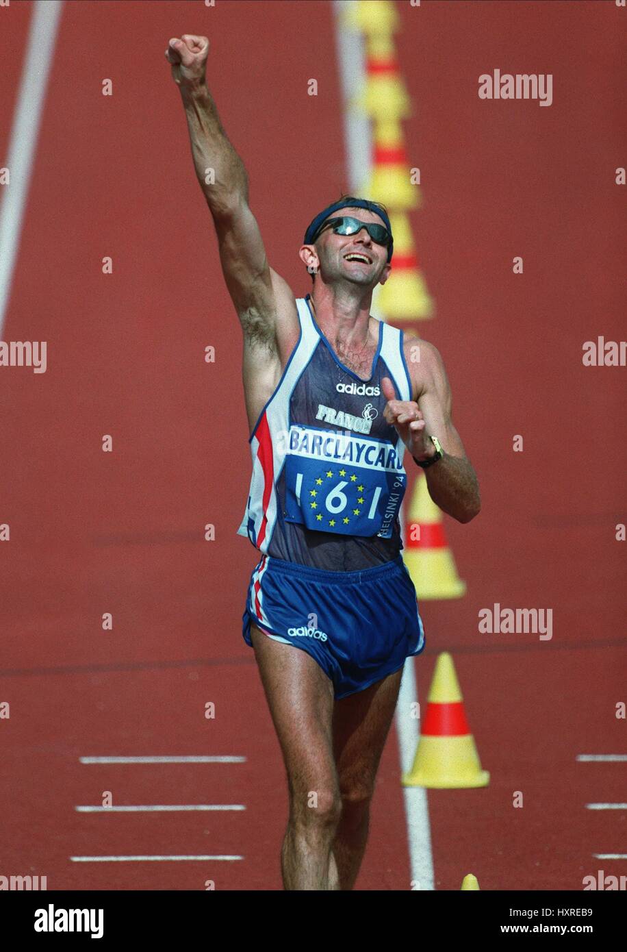 THIERRY TOUTAIN 2ND IN 50KM WALK HELSINKI 1994 05 September 1994 Stock