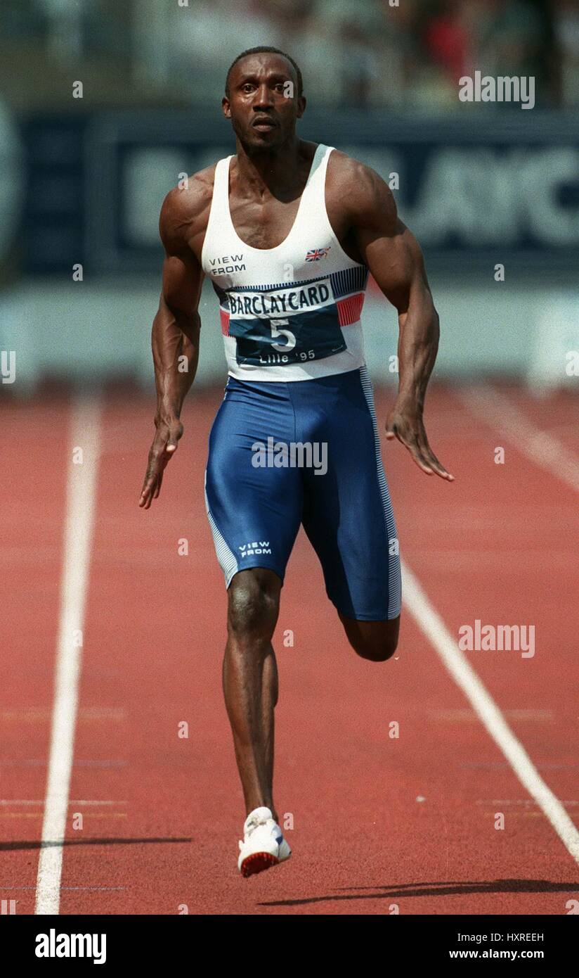 LINFORD CHRISTIE 100 METRES 27 June 1995 Stock Photo