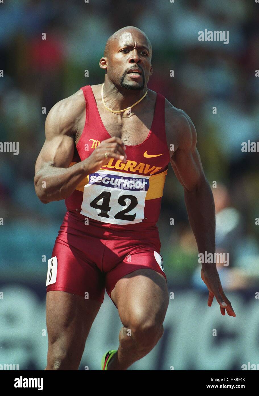JOHN REGIS 200 METRES 18 June 1996 Stock Photo - Alamy
