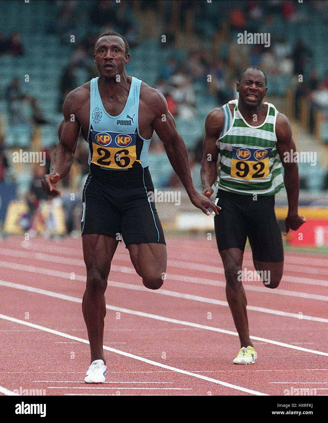 LINFORD CHRISTIE KP GAMES CRYSTAL PALACE KP GAMES CRYSTAL PALACE 15 July 1995 Stock Photo