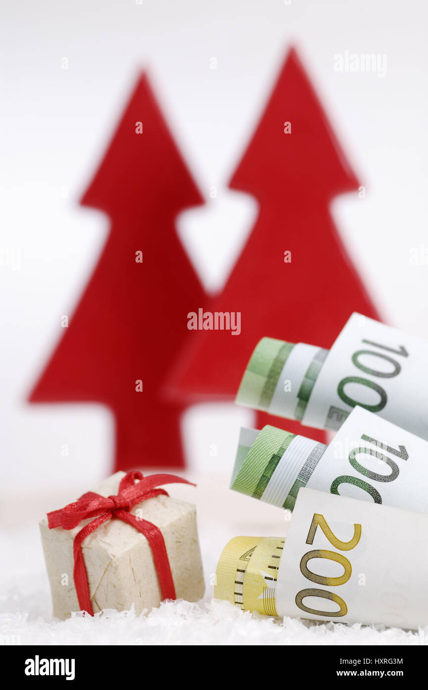 Christmas allowance, Weihnachtsgeld Stock Photo