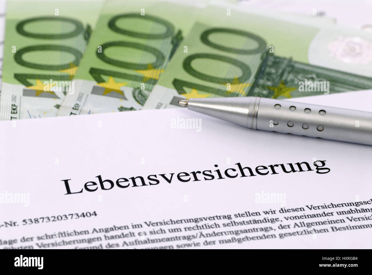 Life insurance, life insurances, old-age provisions, assurance, assurances, capital, security, insured sum, capitals, stroke, stroke, insurance docume Stock Photo